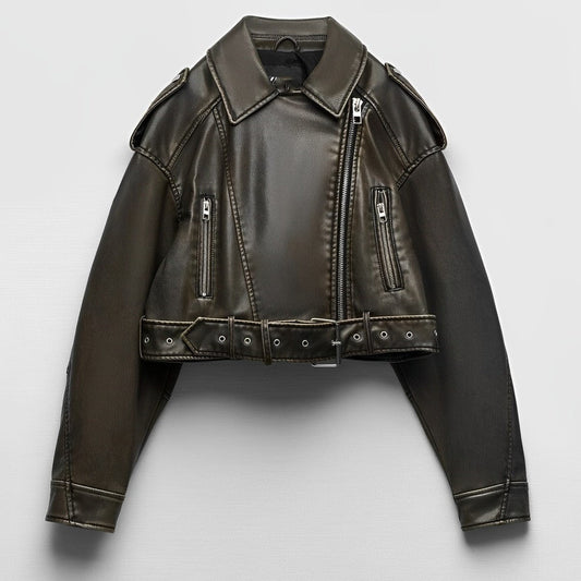 WW | Vintage Loose Leather Jacket
