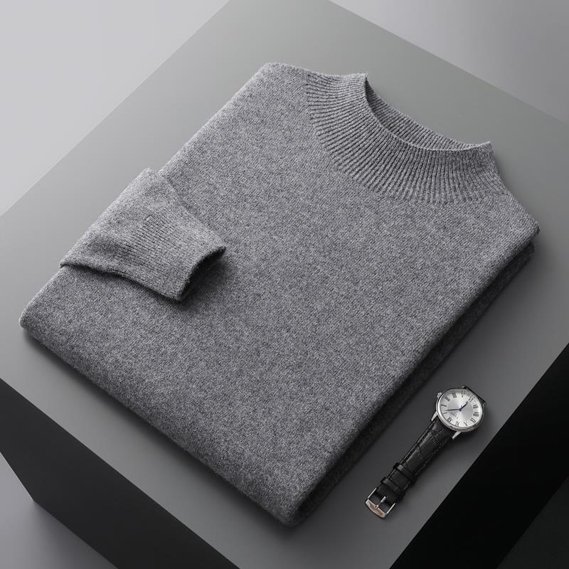 WW | Luxuriöser Herrenpullover mit halbem Kragen