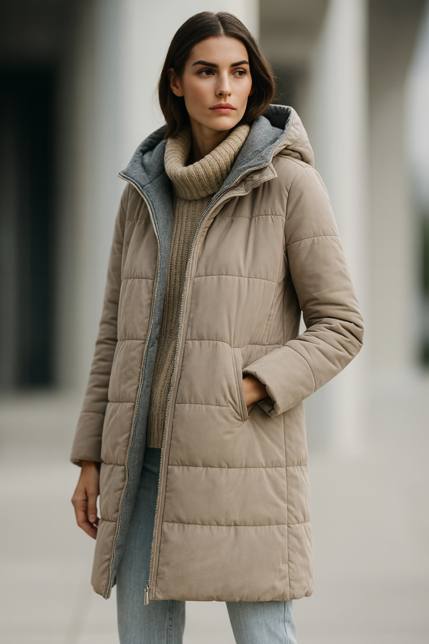 Mairah | Padded Hooded Down Jacket