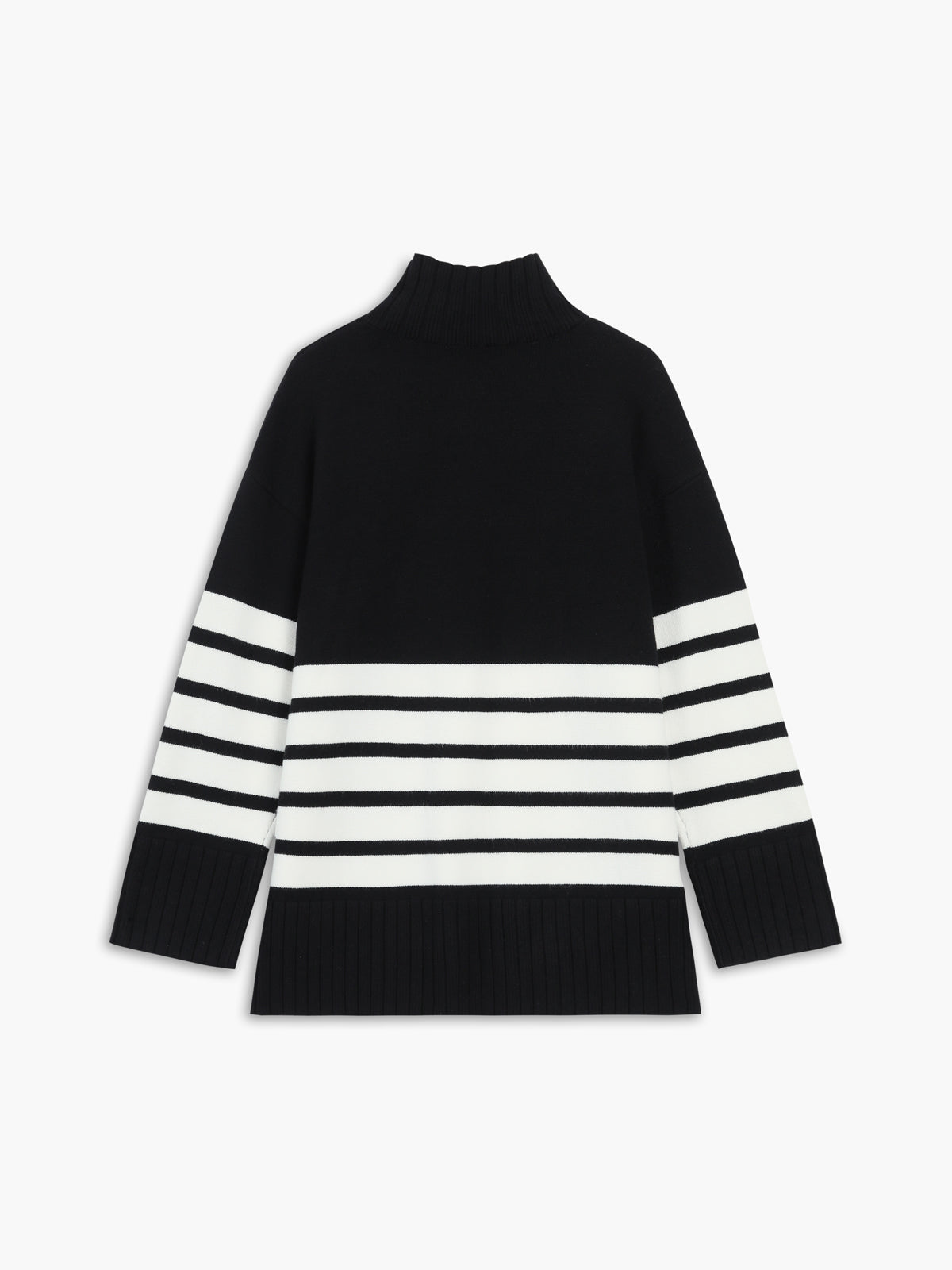WW | Miss Paris mock neck striped sweater