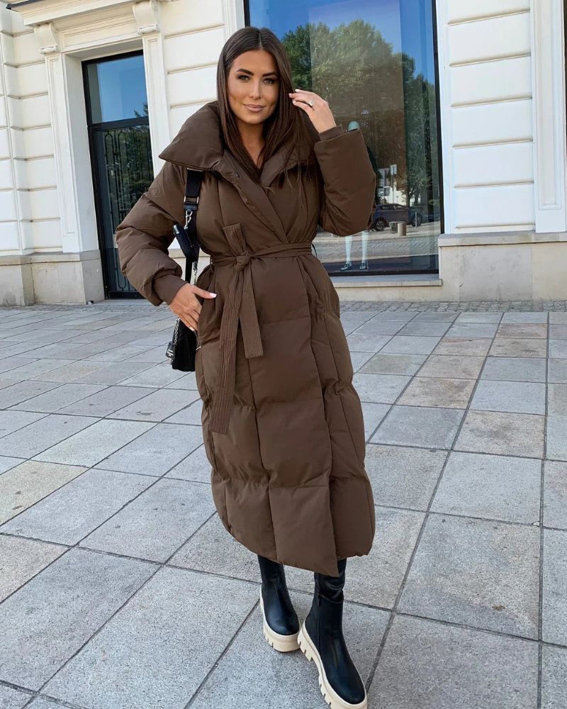 WW | Long Puffer Jacket with Belt