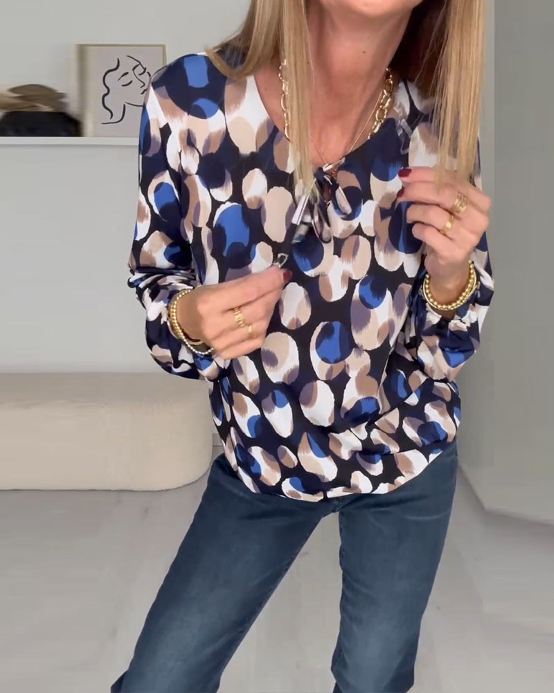 WW | Blouse with print and straps
