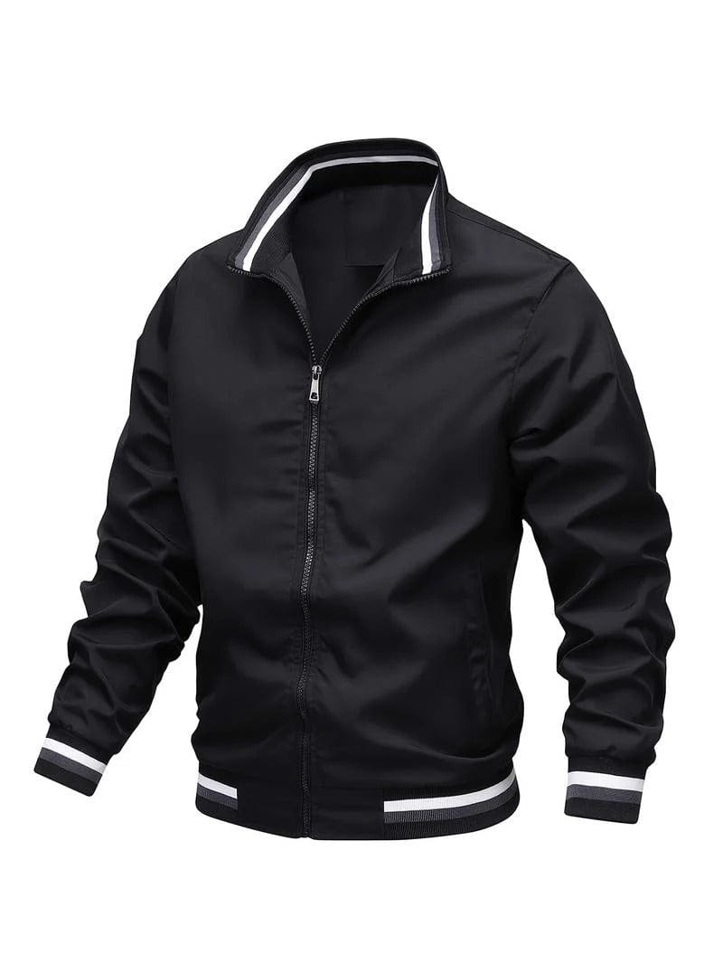 WW | Stylish Men's Bomber Jacket with Ribbed Collar