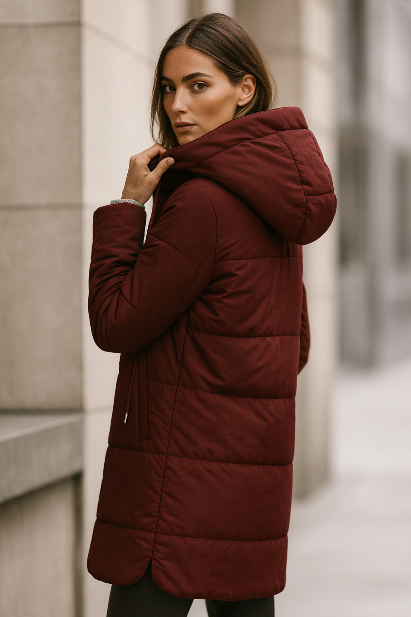 Mairah | Padded Hooded Down Jacket