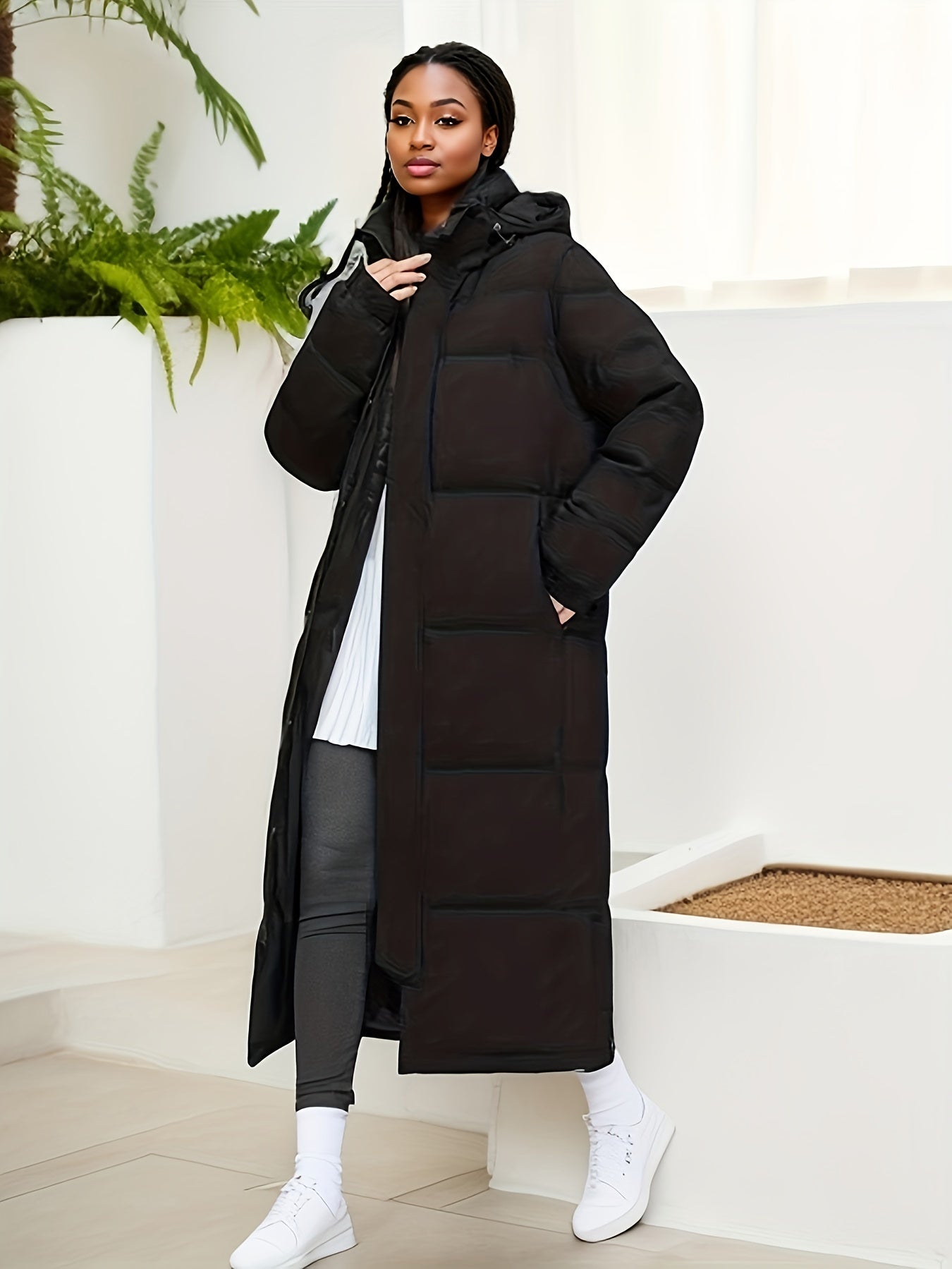 WW | Warme lange Parka-Jacke für Frauen