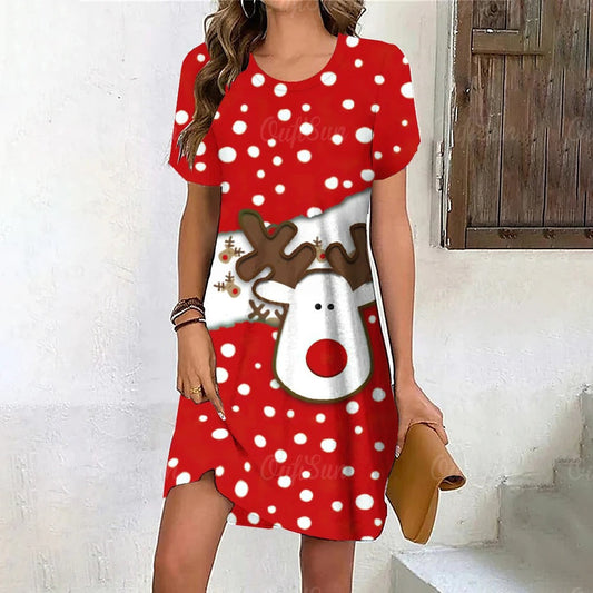 WW | Eleganter Glanz Schneeflocken Kleid