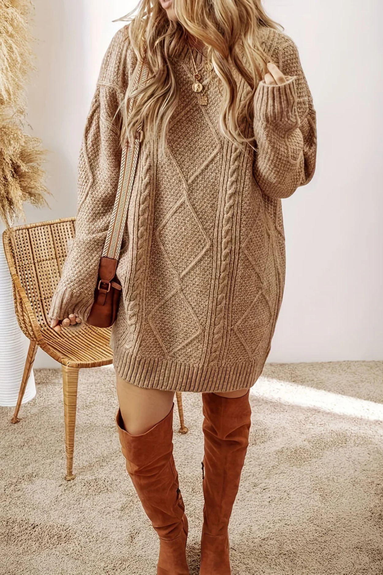 Juna | Cable knit dress