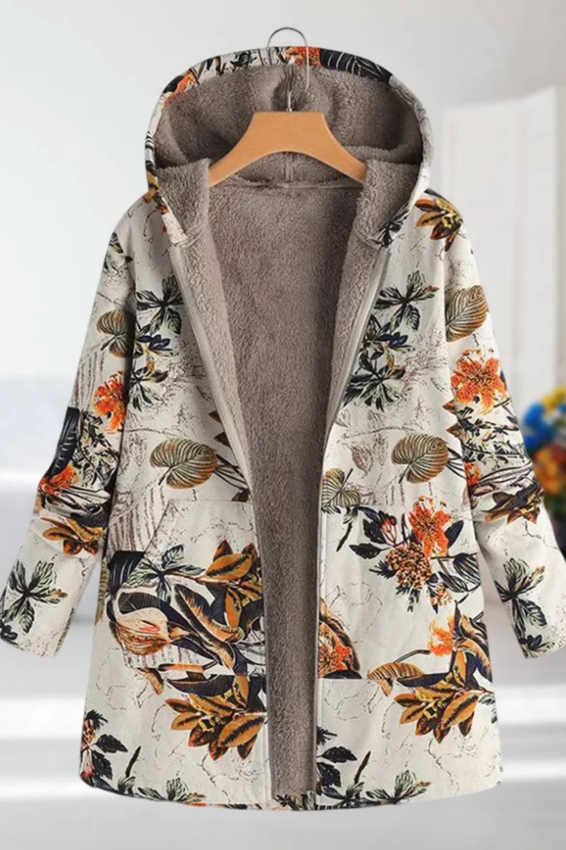 Lamelia Fleece-Lined Jacket - Beige