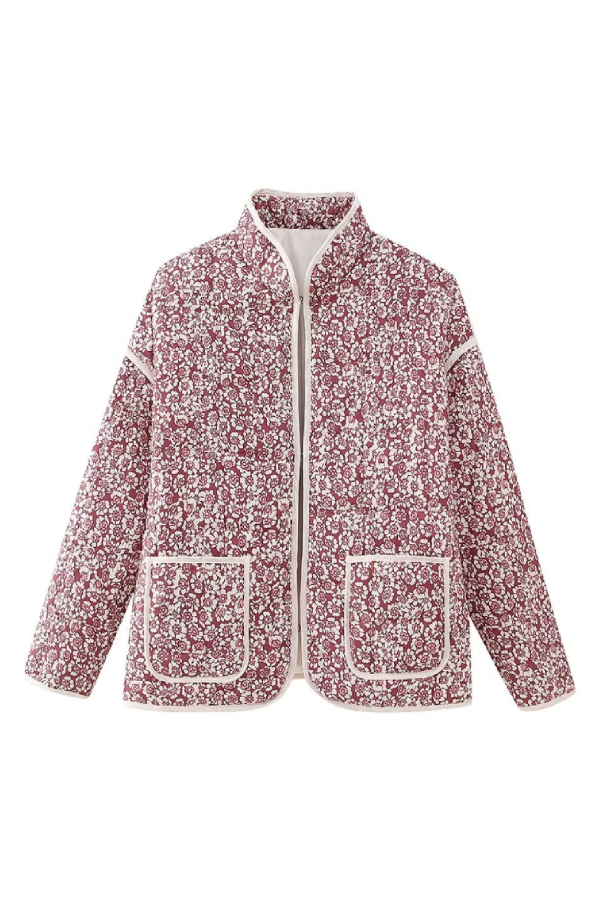 WW | Print Dünne Tasche Cardigan Jacke