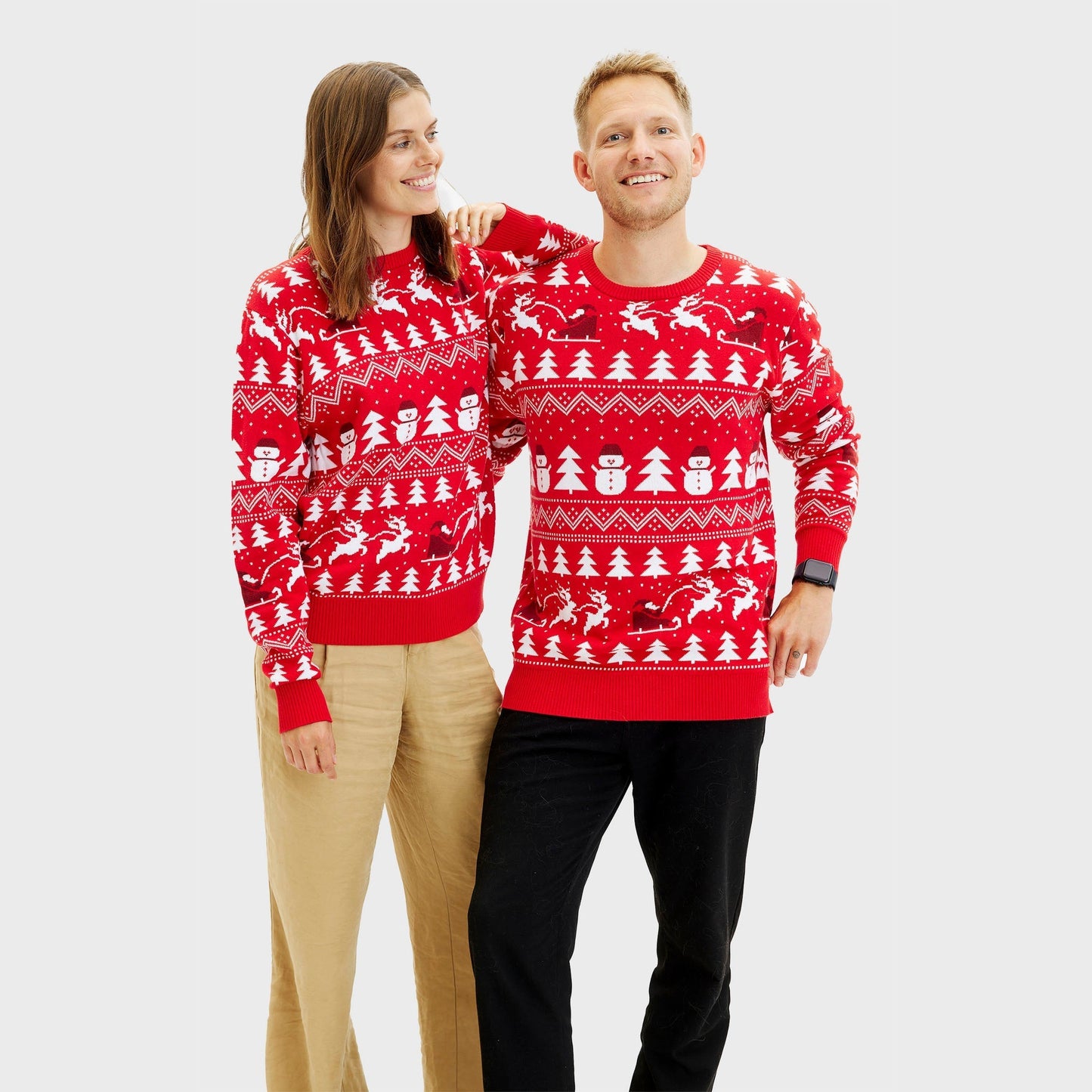 WW | Der stylische Weihnachts-Pullover rot - Damen