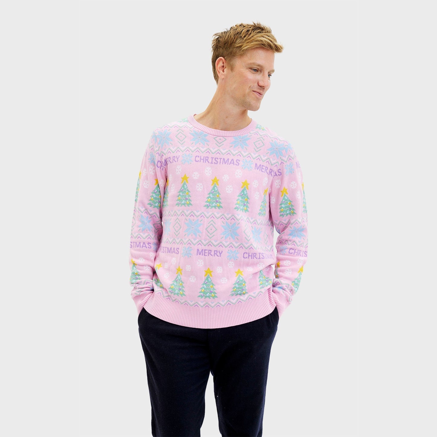 WW | Der rosa Weihnachtspullover - Herren