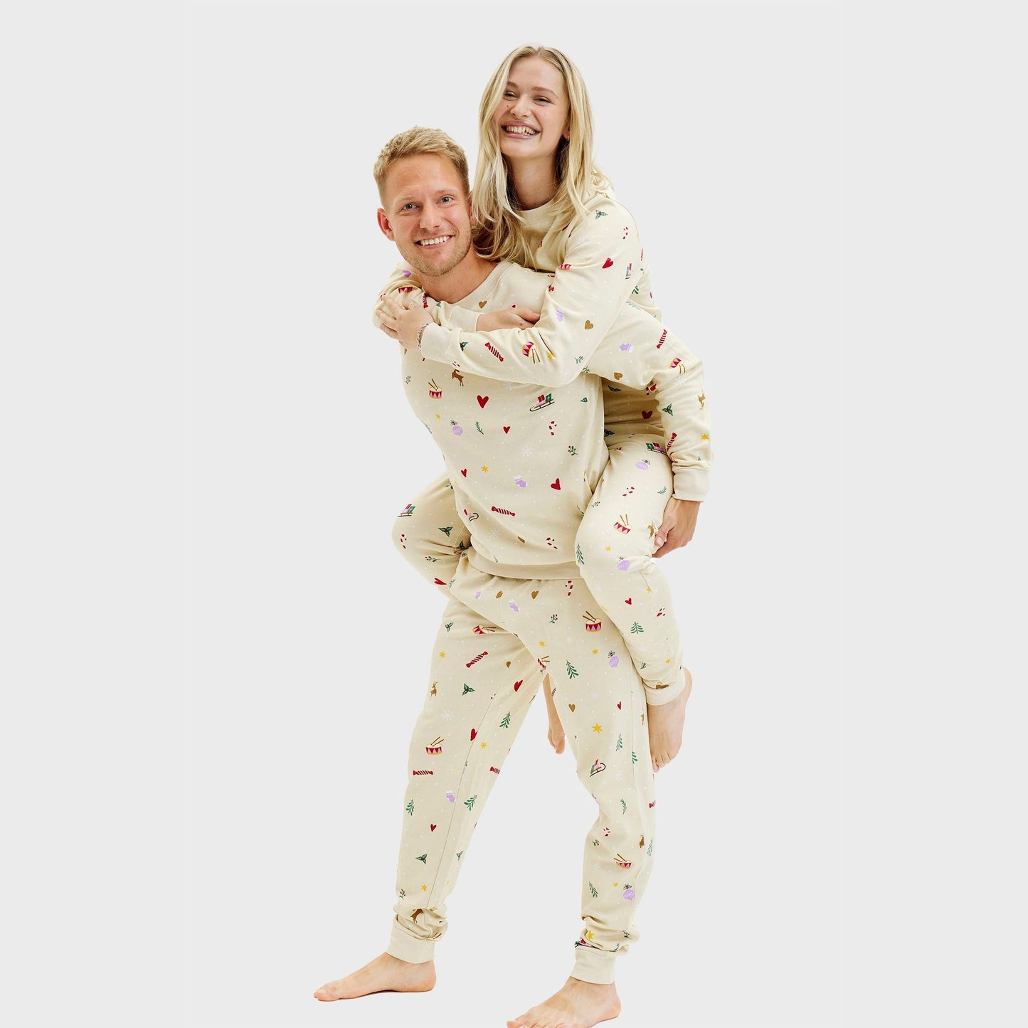 WW | Weihnachts-Sweatset beige - Herren