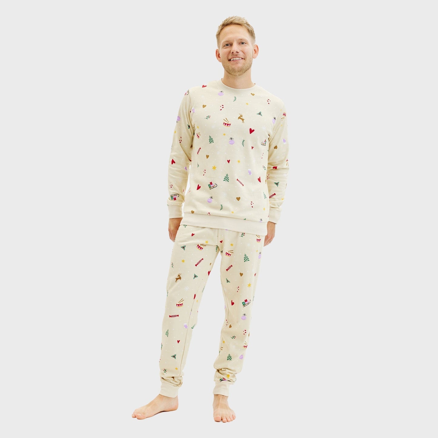 WW | Weihnachts-Sweatset beige - Herren