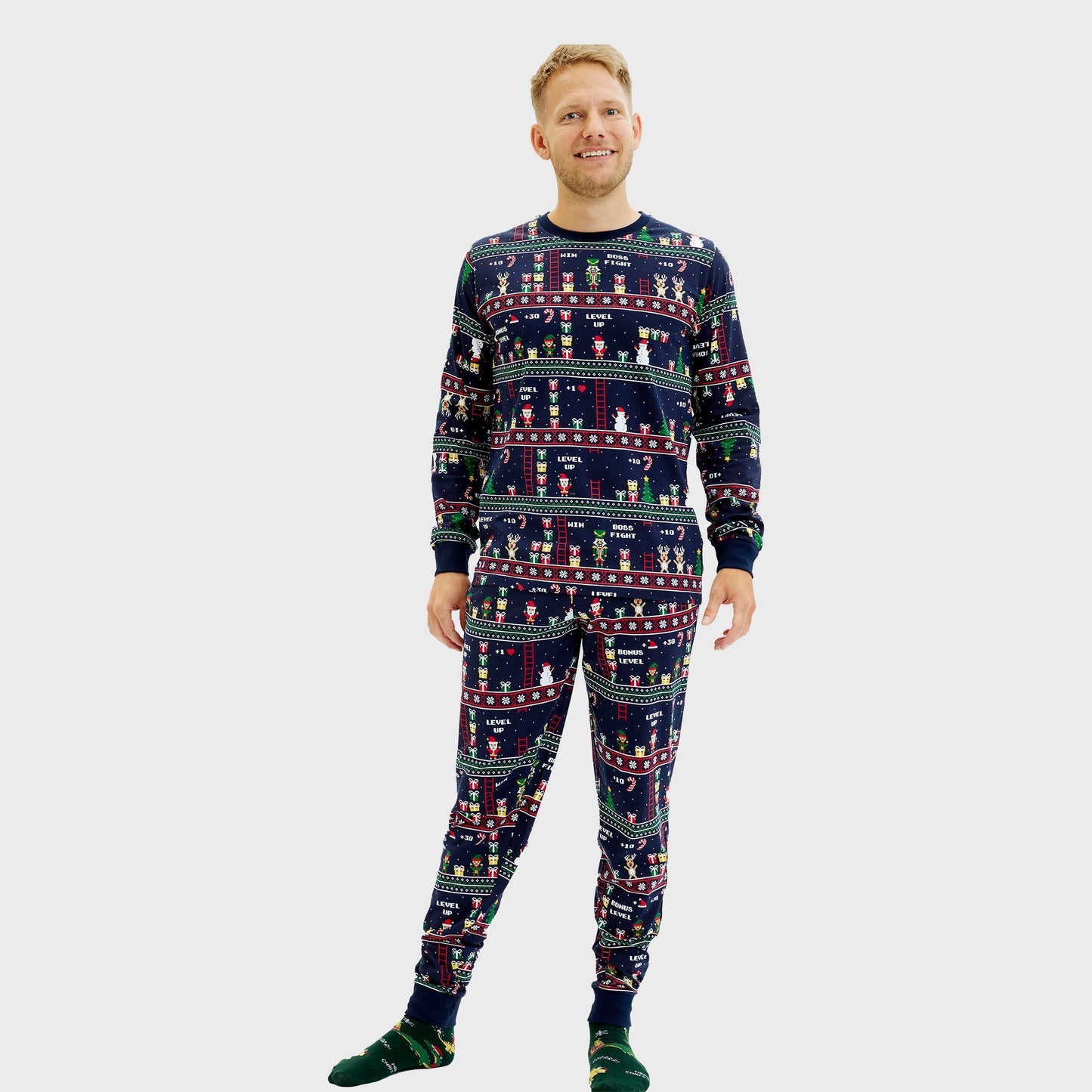 WW | Vintage Gamer Weihnachts-Pyjama - Herren