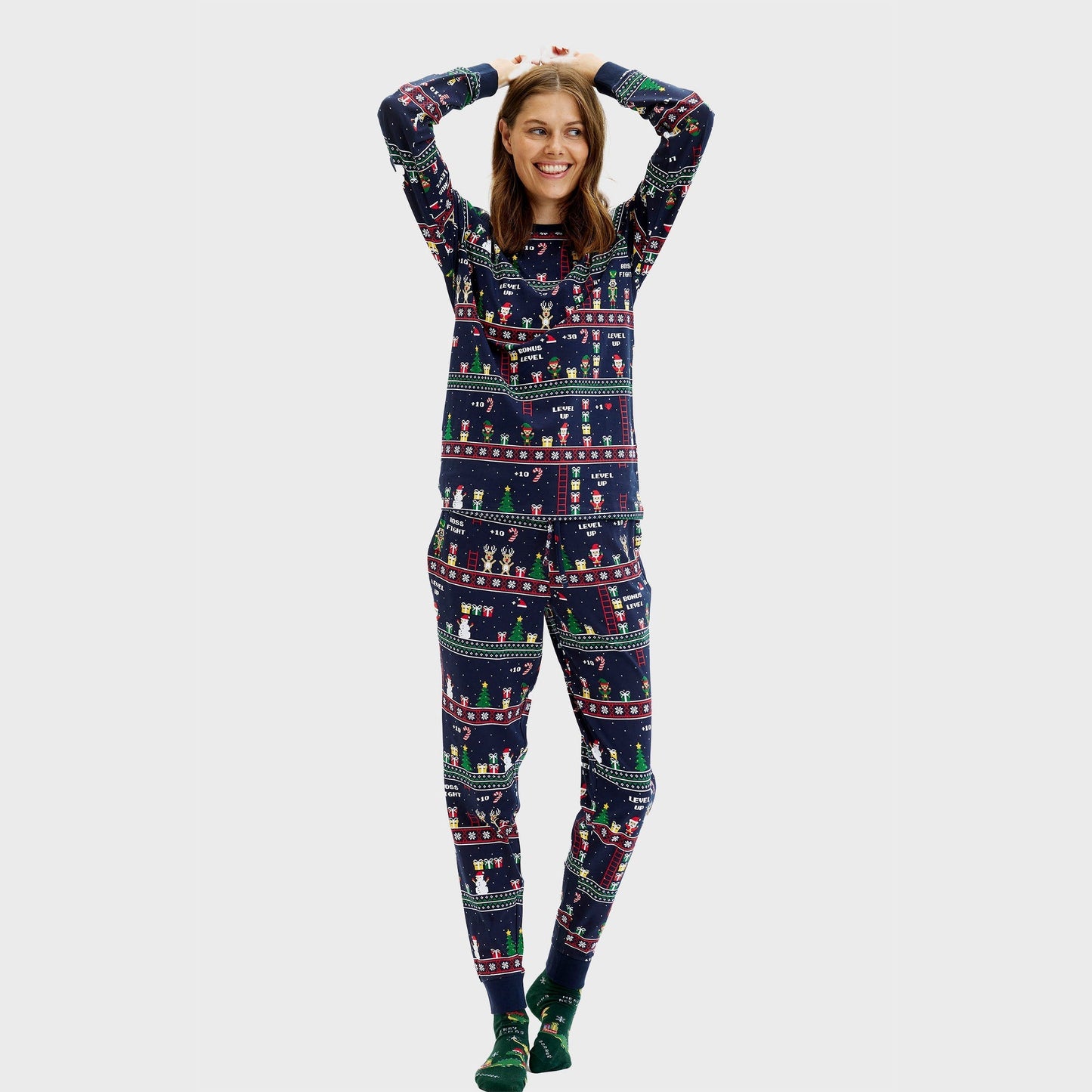 WW | Vintage Gamer Weihnachts-Pyjama - Damen