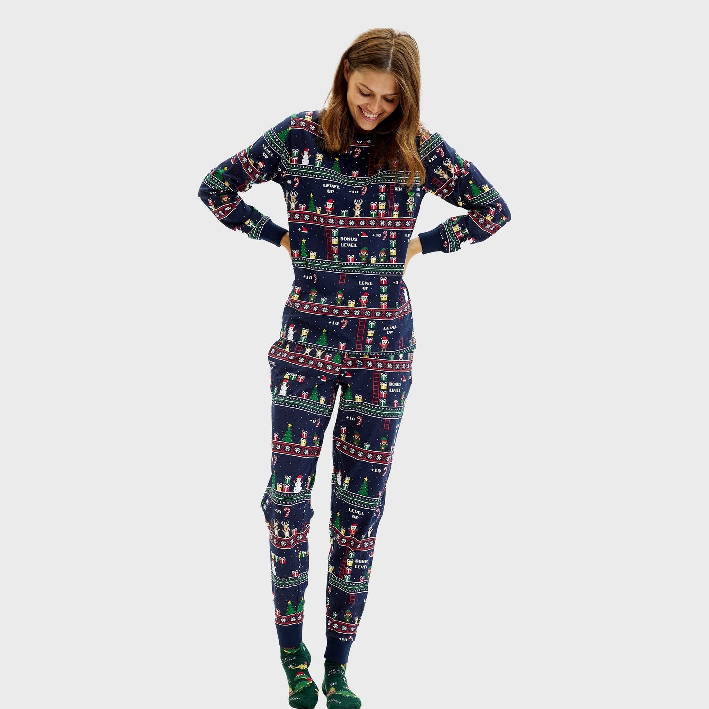 WW | Vintage Gamer Weihnachts-Pyjama - Damen