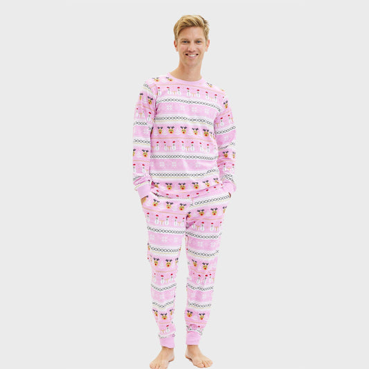 WW | Ultimativer Weihnachts-Pyjama Rosa - Herren