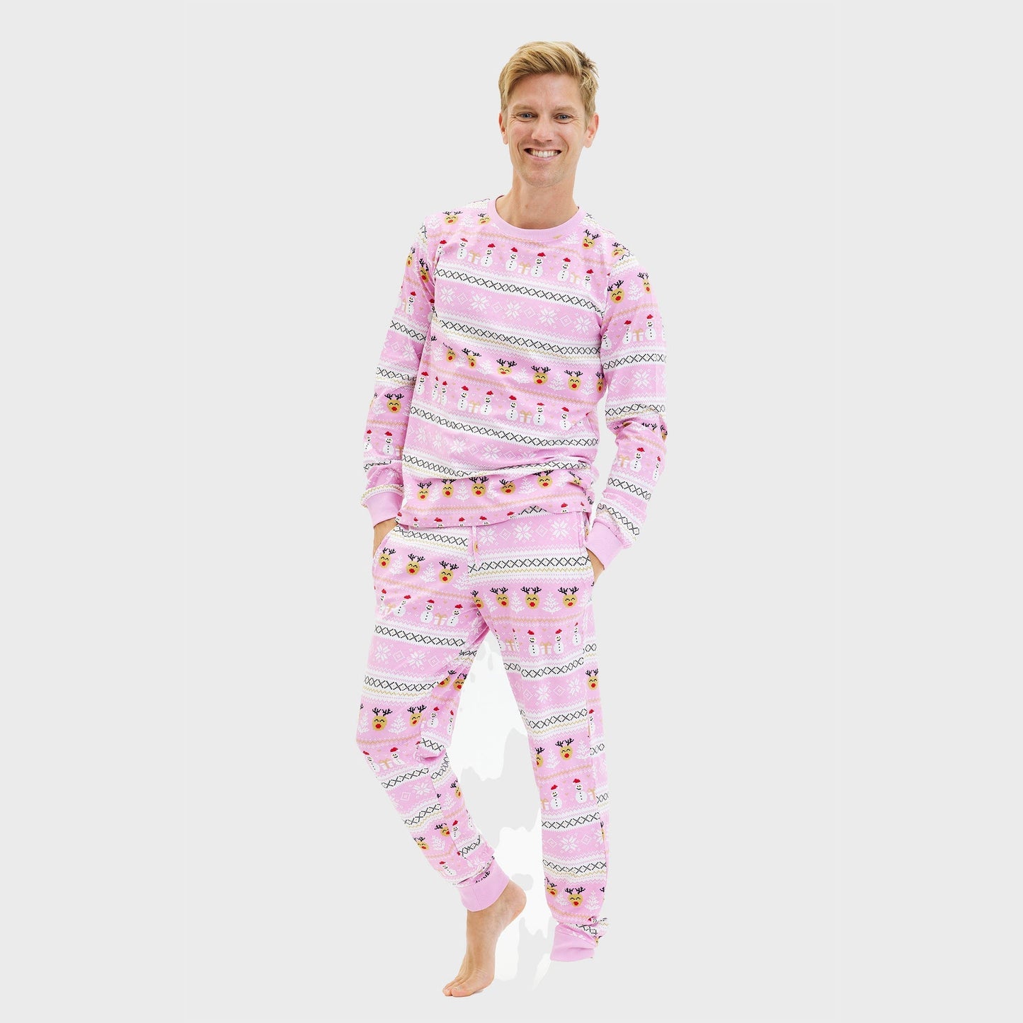 WW | Ultimativer Weihnachts-Pyjama Rosa - Herren
