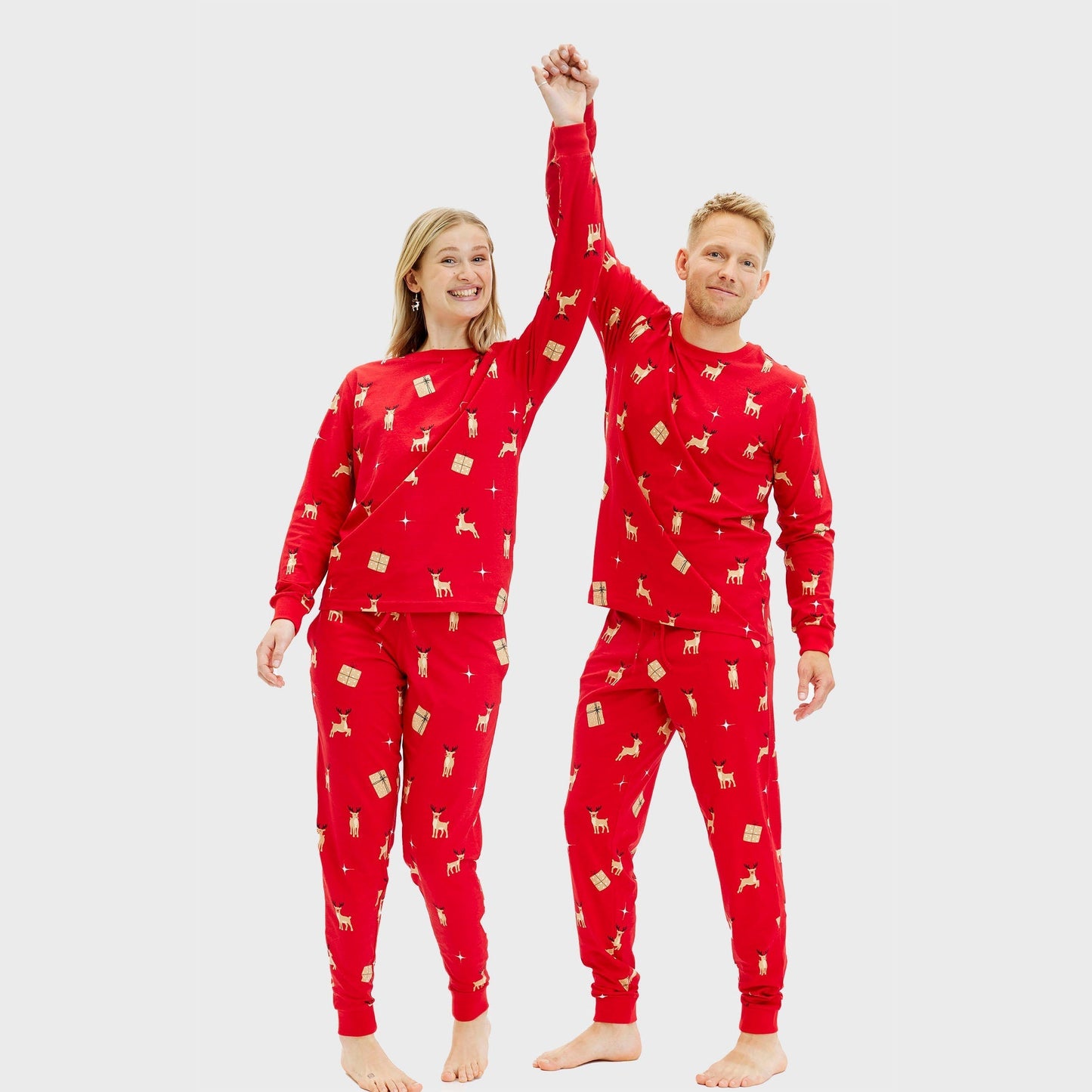 WW | Elegante rote Weihnachtspyjama - Herren