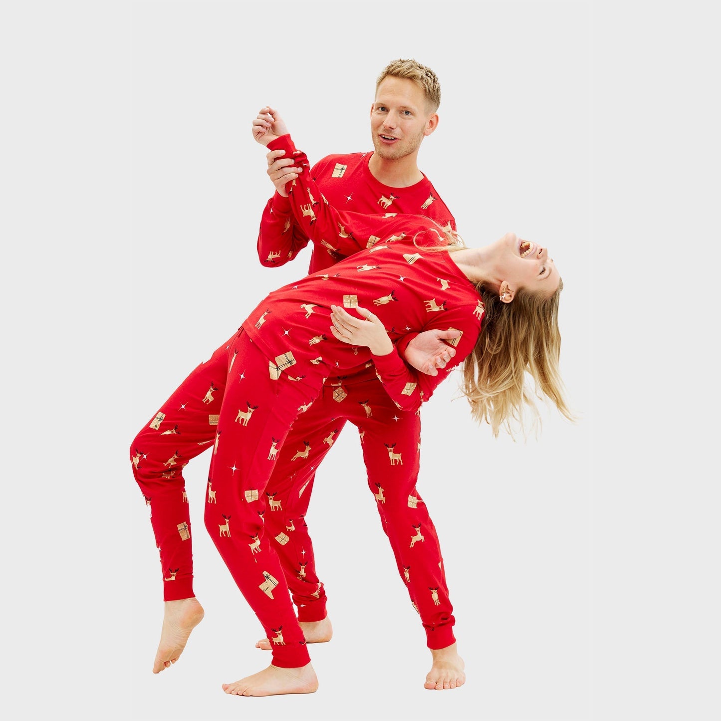 WW | Elegante rote Weihnachtspyjama - Herren