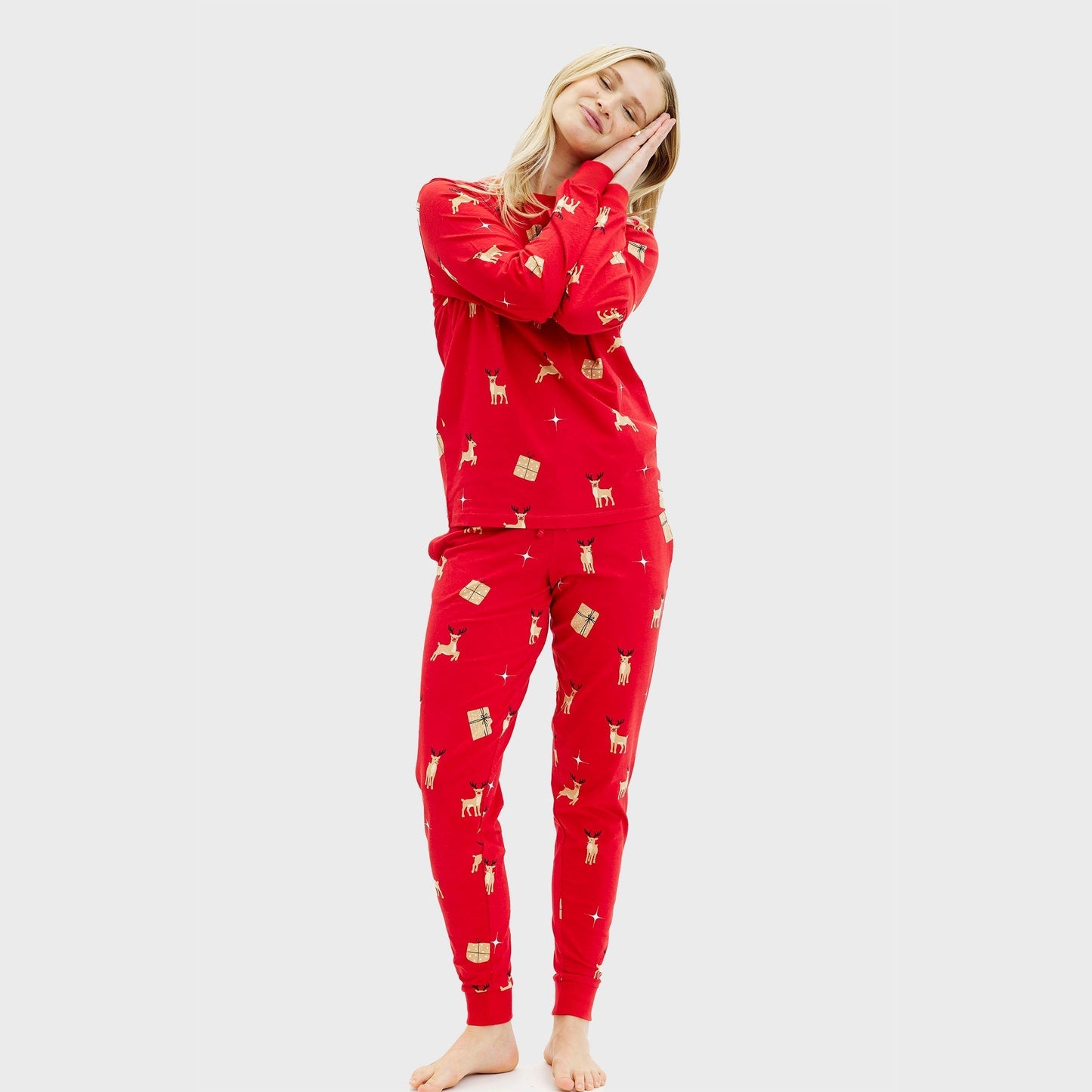 WW | Elegant Red Christmas Pajamas - Women