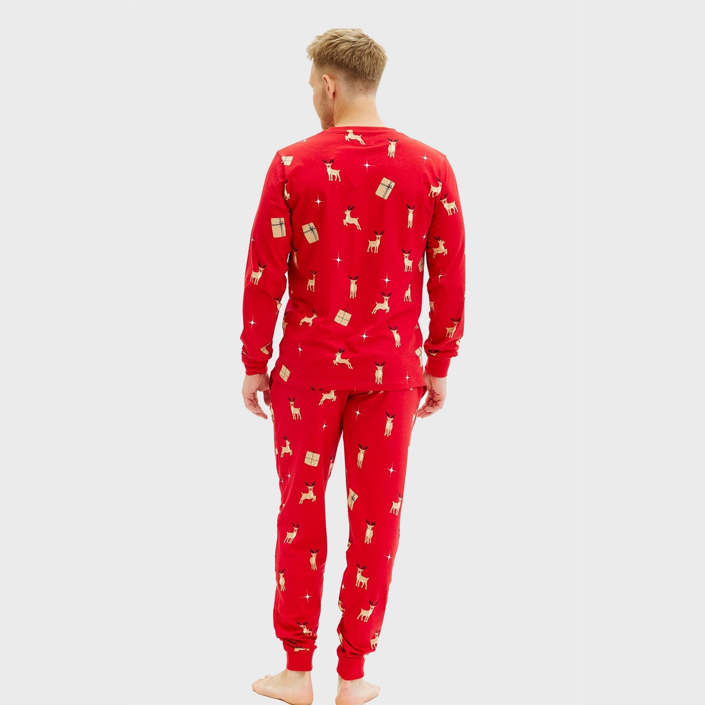 WW | Elegante rote Weihnachtspyjama - Herren