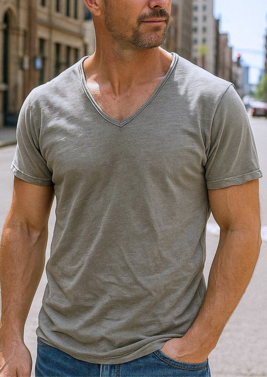 Jadrien Sunspel T-Shirt aus Bio-Baumwolle - Grau
