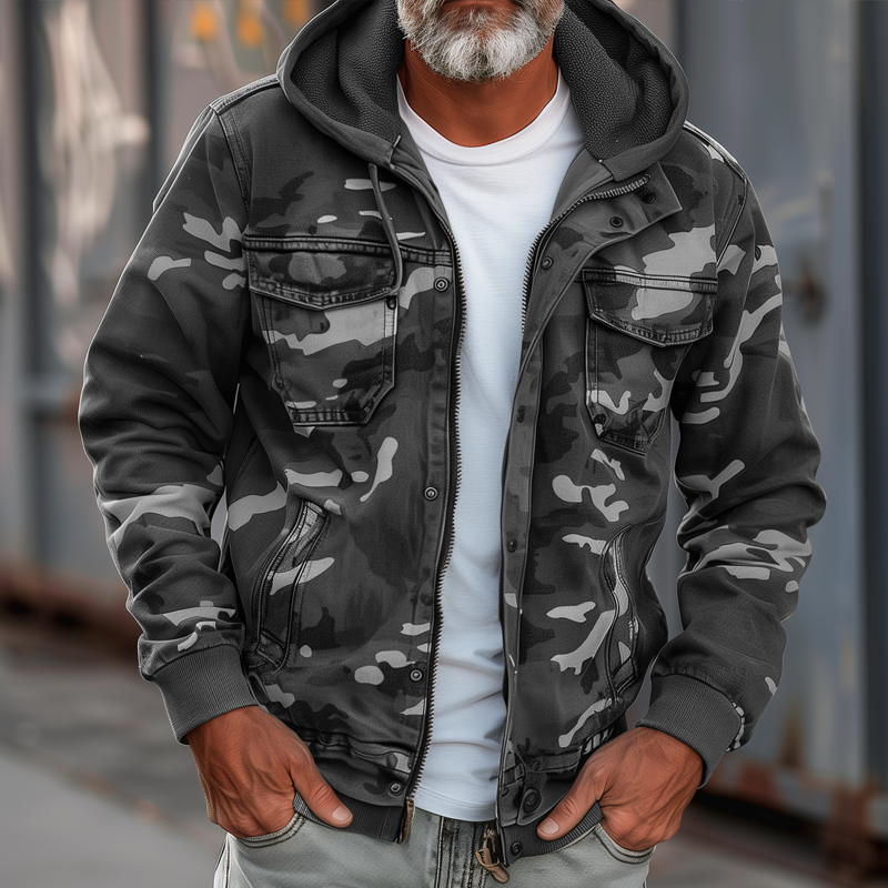 WW | Camouflage Cargo Jacke mit Kapuze