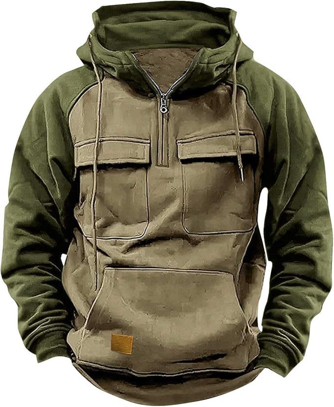 WW | Dicke Herren-Hoodie mit vielen Stauraumtaschen