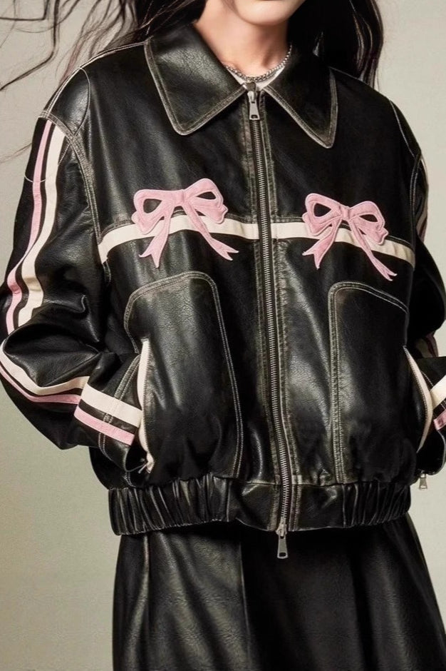 WW | Dekor Faux Leder Bikerjacke