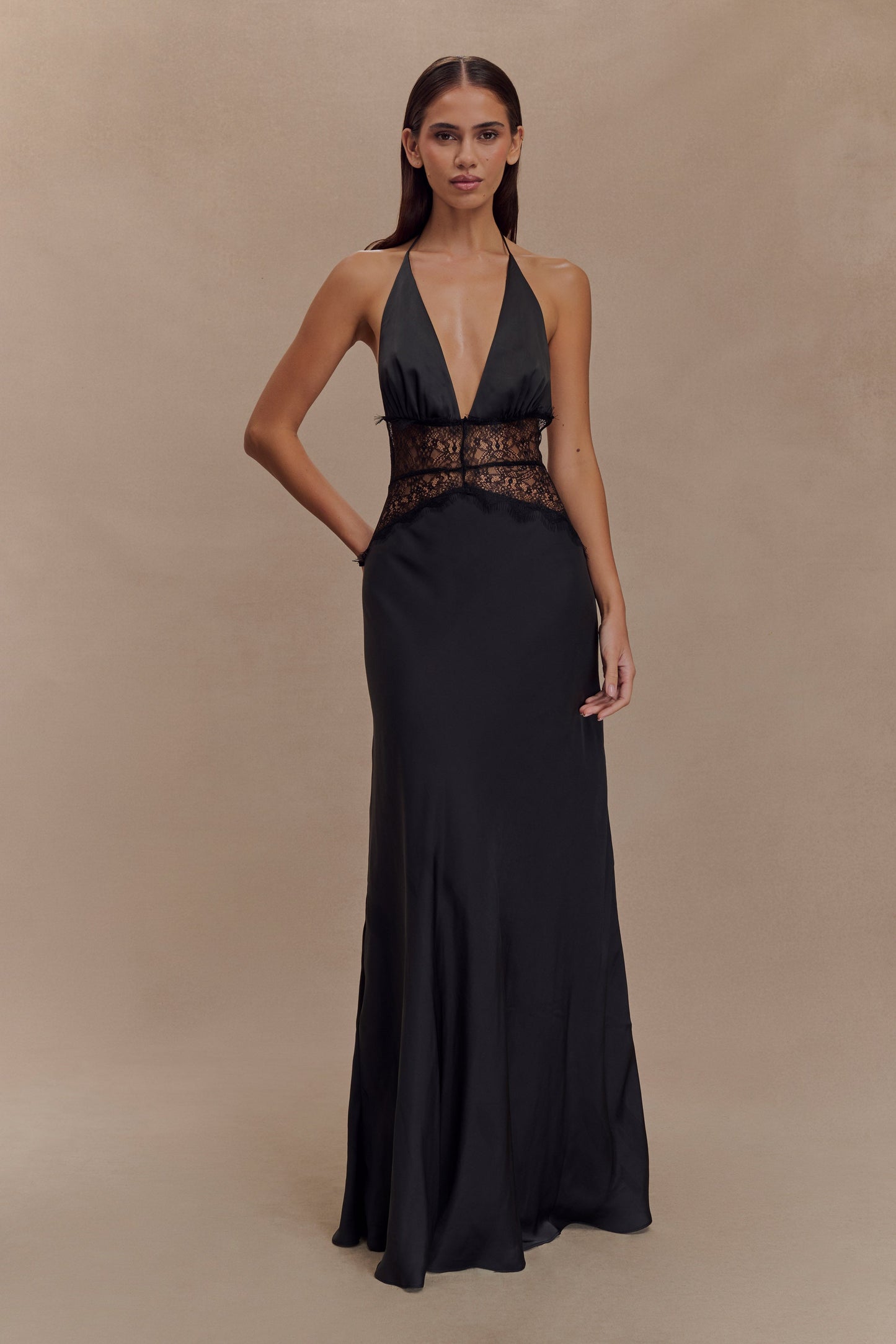 Velina™ | Dreamy Lace and Satin Dress