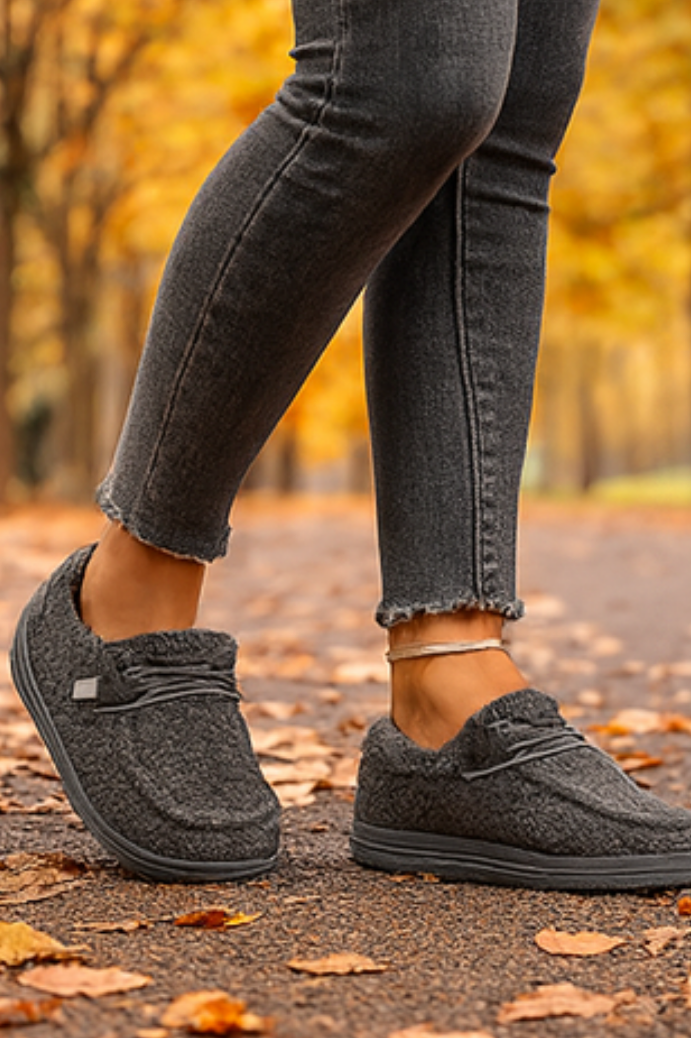 Winnie Warm Teddy Slippers - Grey