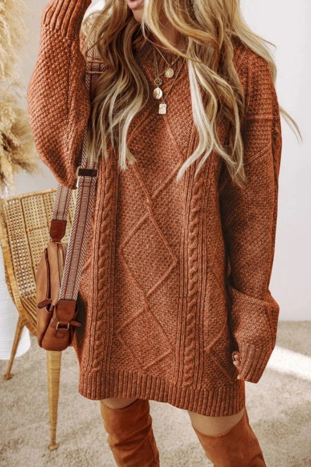 Juna | Cable knit dress
