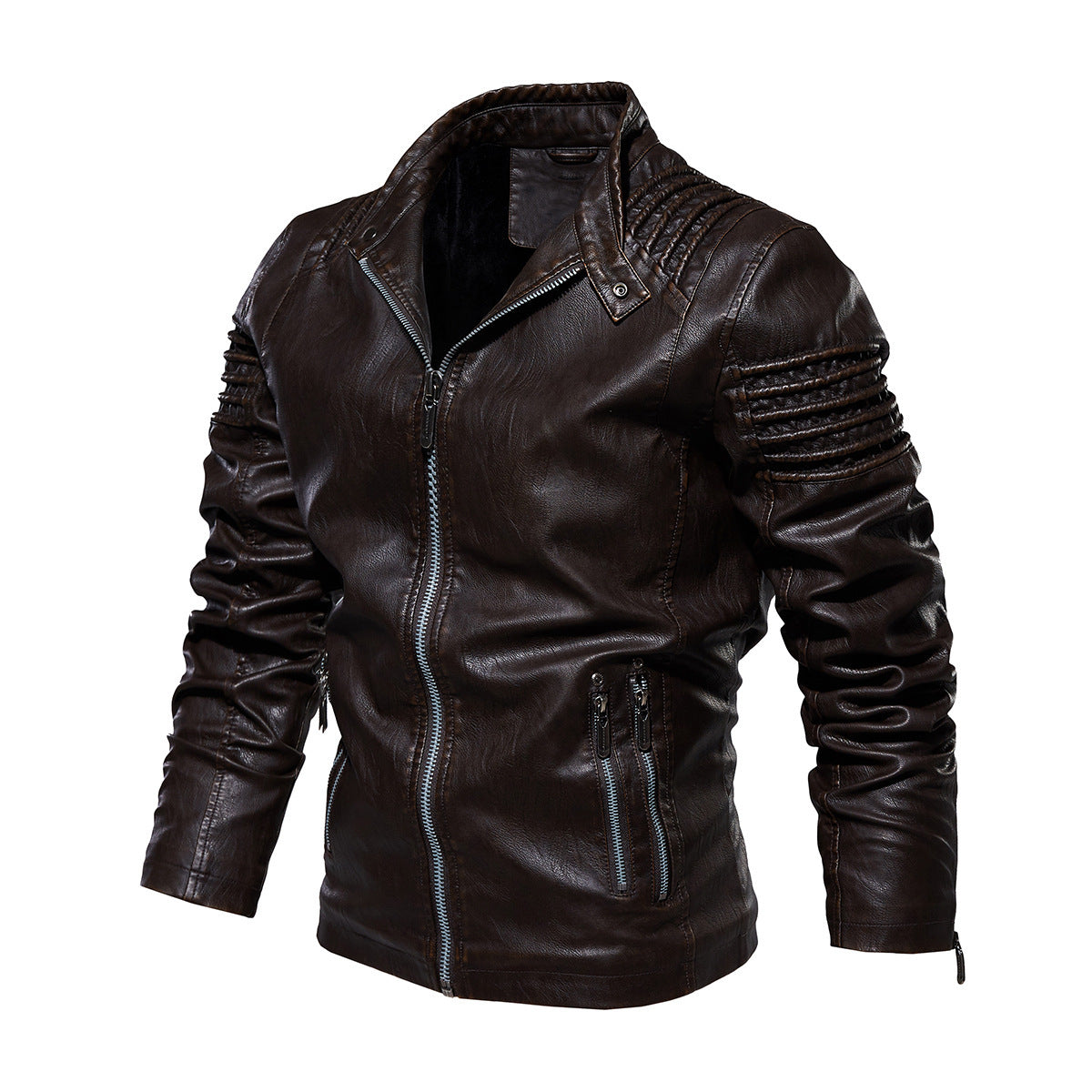 WW | Herren Lederjacke mit Reißverschluss
