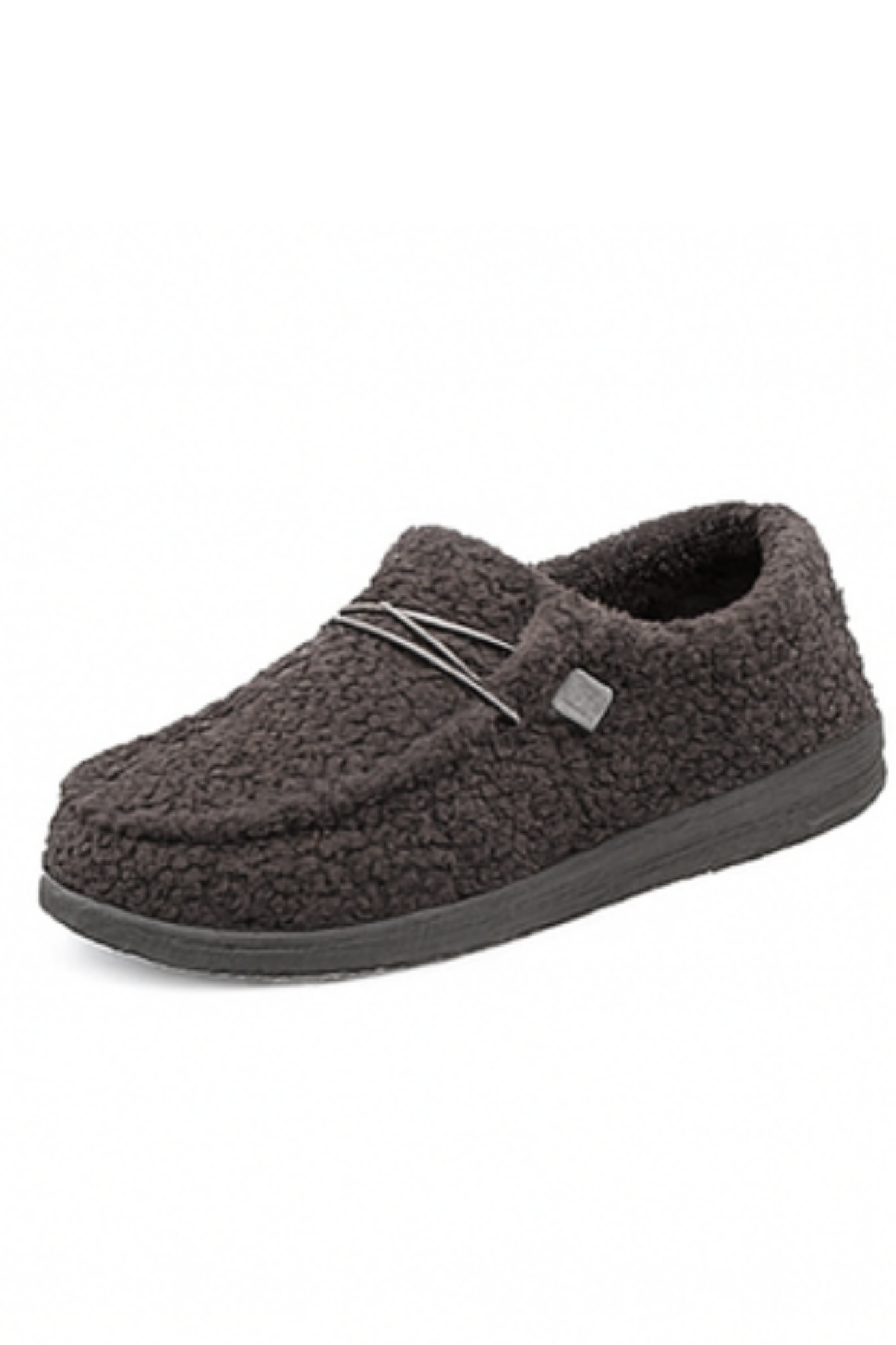 Winnie Warm Teddy Slippers - Grey