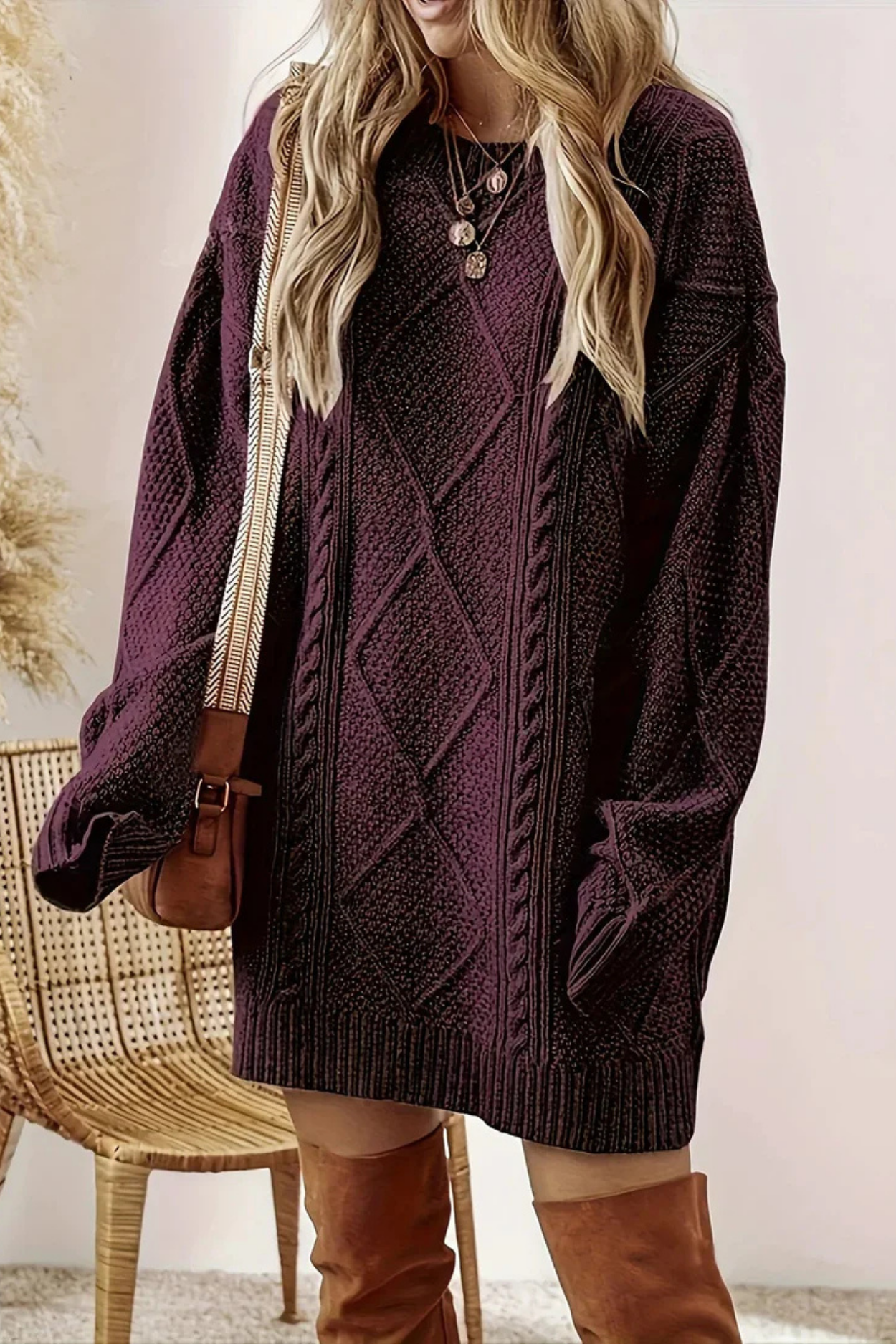 Juna | Cable knit dress