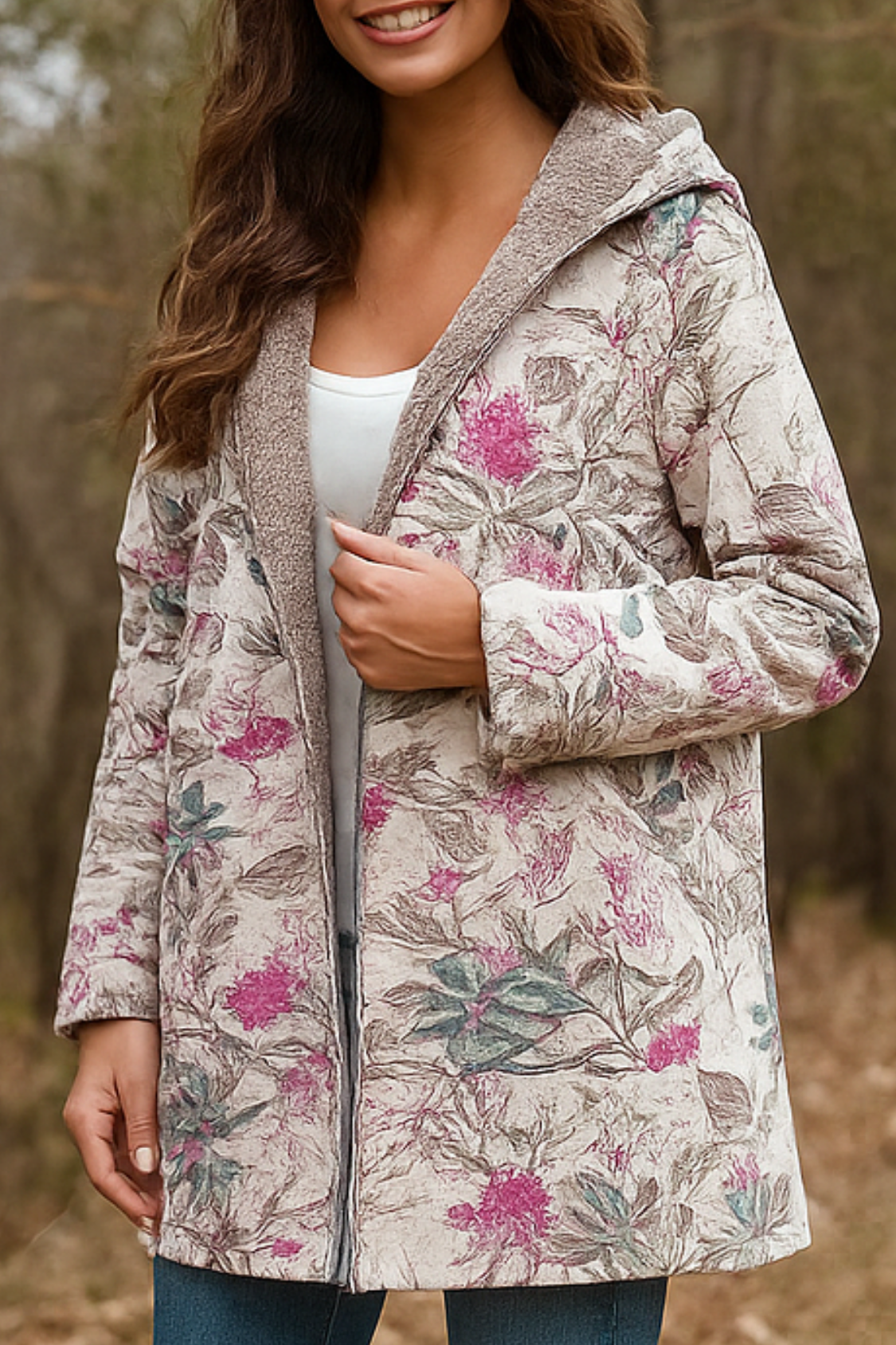 Lamelia Jacket with Fleece Lining - Pink