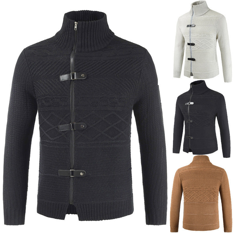 WW | Rollkragenpullover mit stylischem Reißverschluss und Knopfverschluss