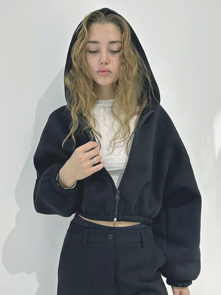WW | Casual, lightweight, short sports hoodie jacket