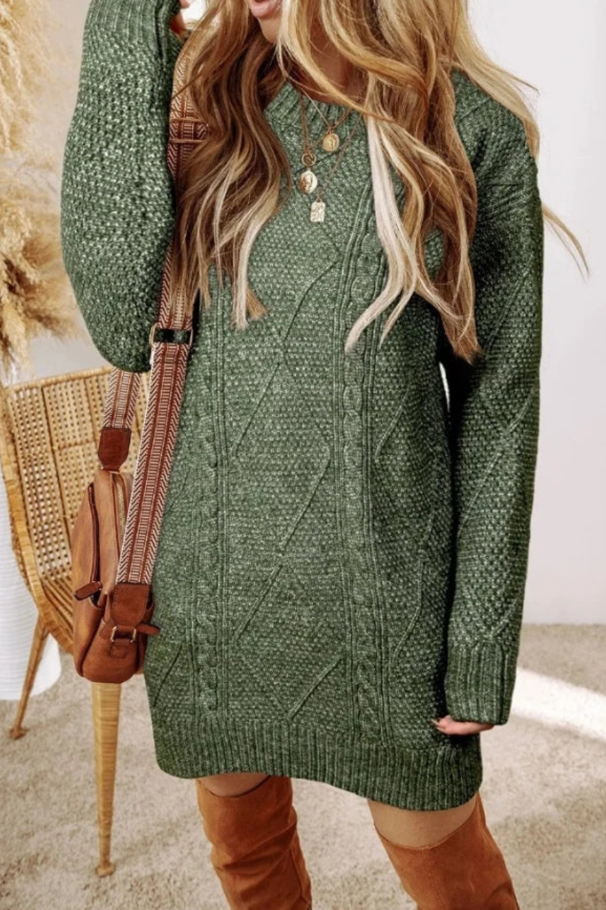 Juna | Cable knit dress
