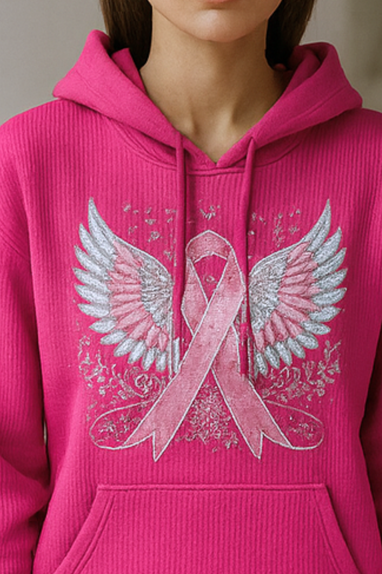Briana | Sweater with Breast Cancer Ribbon