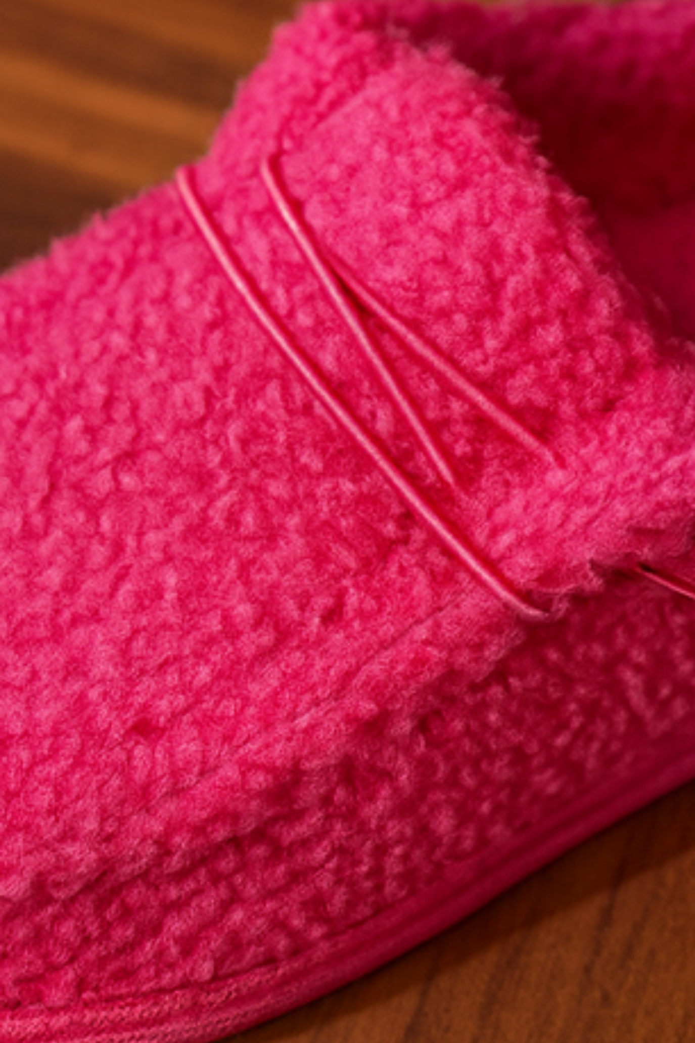 Winnie Warm Teddy Slippers - Pink