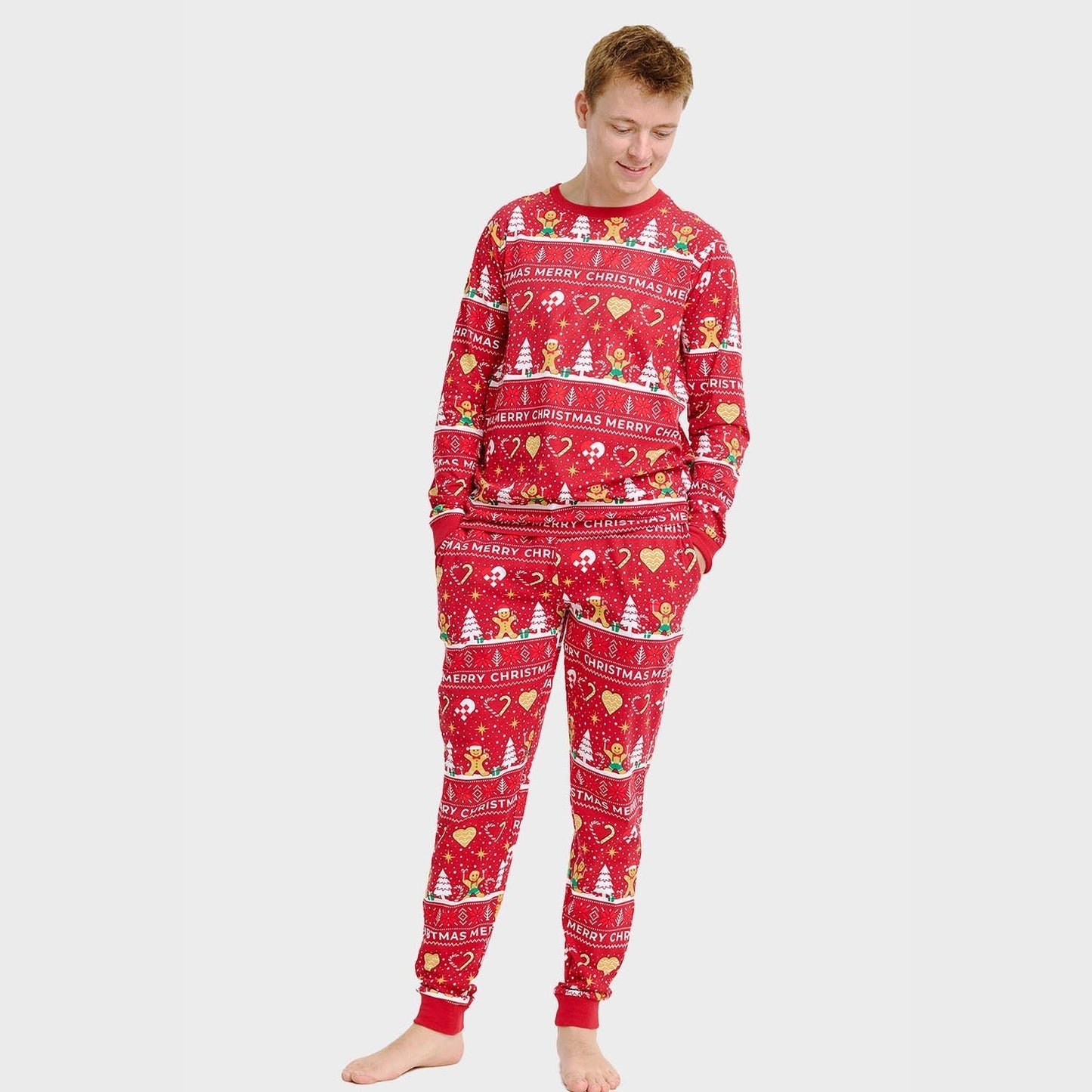 WW | Christmas Cookie Weihnachts-Pyjama rot - Herren