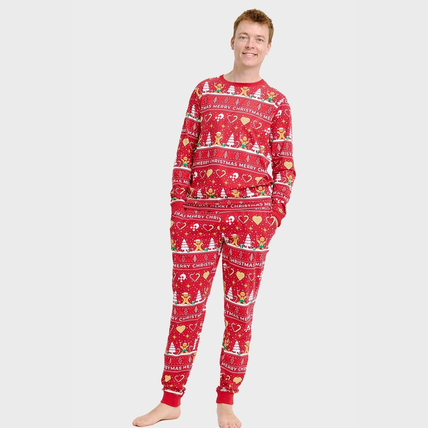 WW | Christmas Cookie Weihnachts-Pyjama rot - Herren