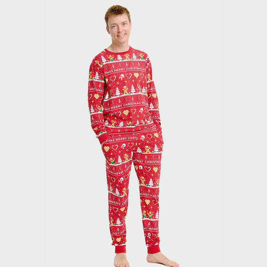 WW | Christmas Cookie Weihnachts-Pyjama rot - Herren