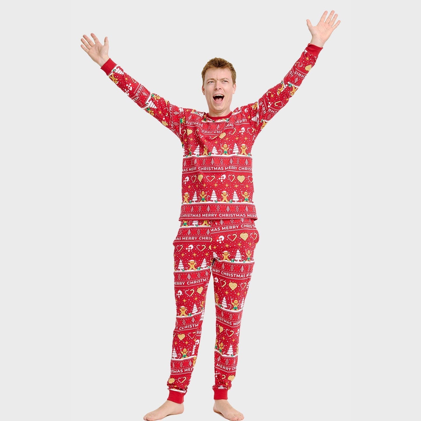 WW | Christmas Cookie Weihnachts-Pyjama rot - Herren