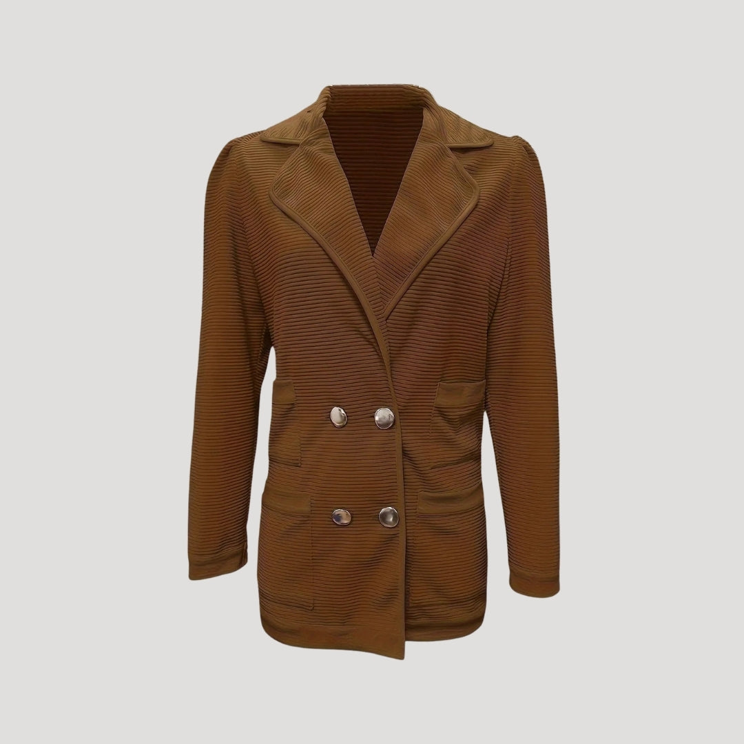 WW | Gerippte doppelte Blazerjacke