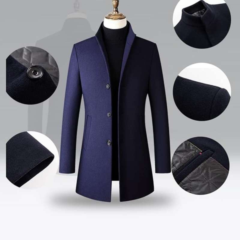 WW | Herren Einreihiger Trenchcoat - Lang