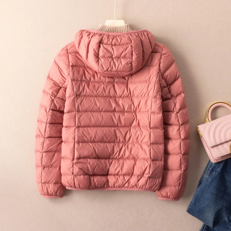 WW | Quilted Jacket Lightweight with Hood Warm Lined Casual Fit