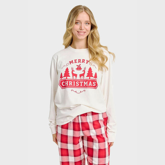 WW | Das fröhliche Weihnachts-Pyjama-Oberteil - Damen